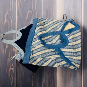 New York & Company Striped Halter Tank Top